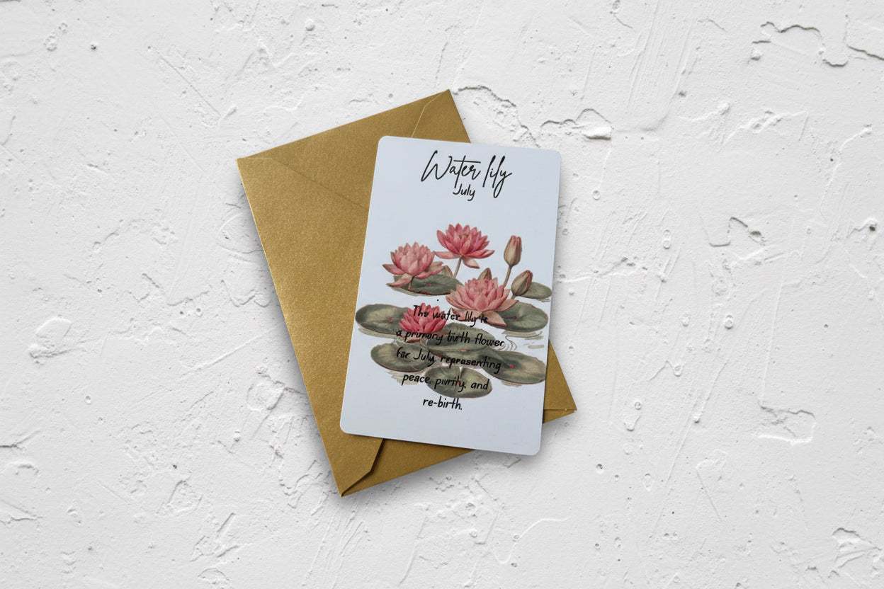 July birth flower and gemstone necklace