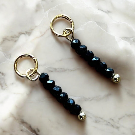 Black Tourmaline Crystal charms