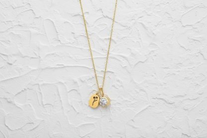 April birth flower and gemstone necklace