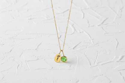 August birth flower and gemstone necklace