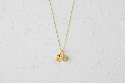 November birth flower and gemstone necklace