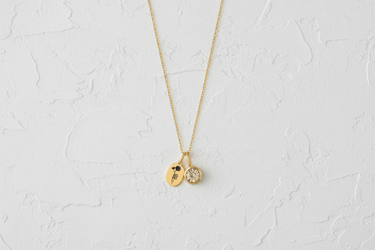 November birth flower and gemstone necklace