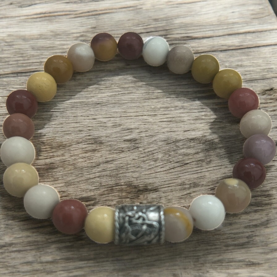 Mookaite beaded bracelet