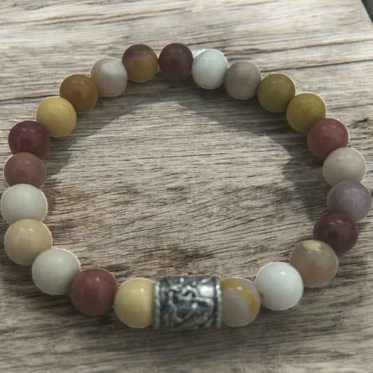 Mookaite beaded bracelet