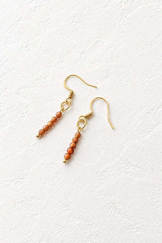 Gold sandstone earrings