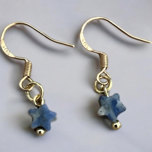 Mini sodalite star earrings