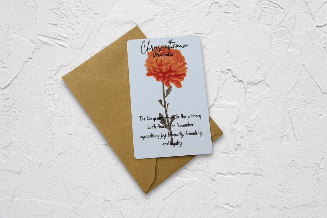 November birth flower and gemstone necklace