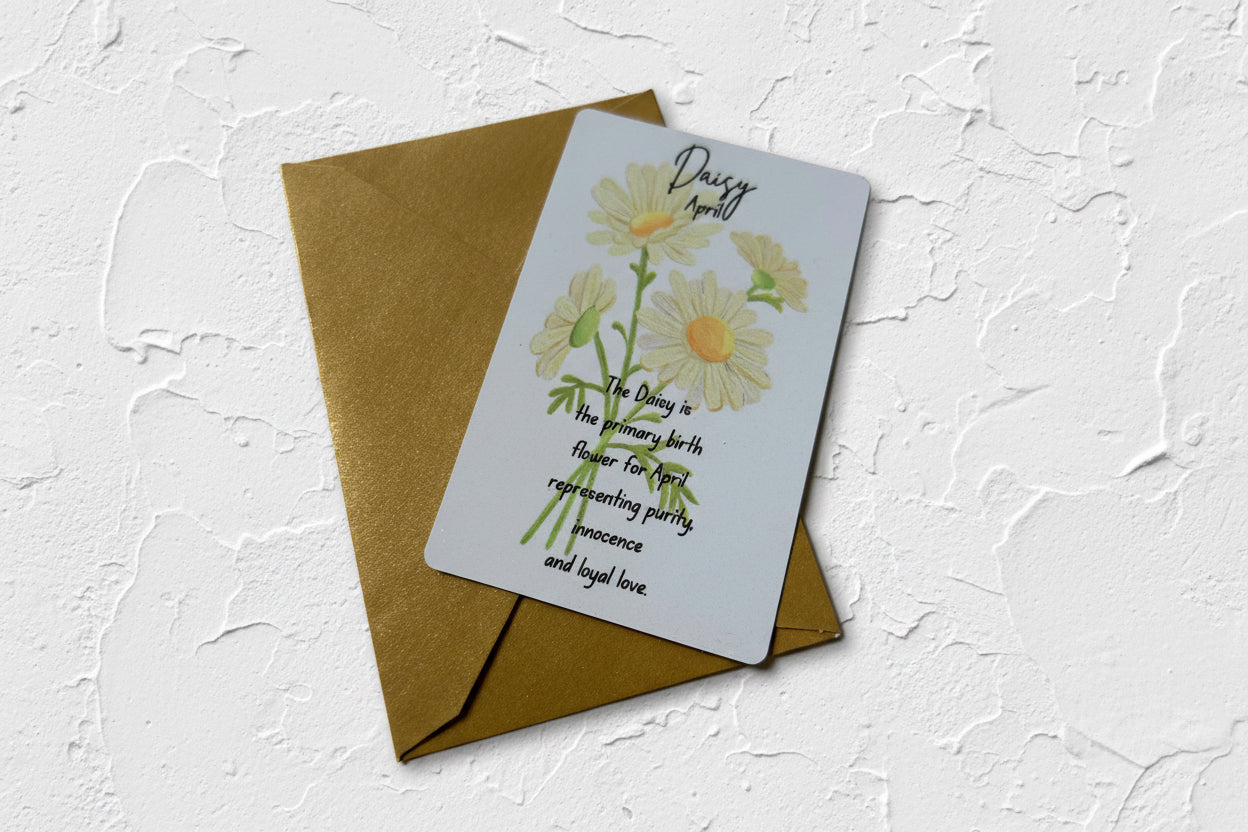 April birth flower and gemstone necklace