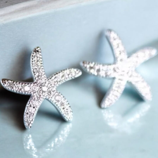 Starfish 925 stud earrings