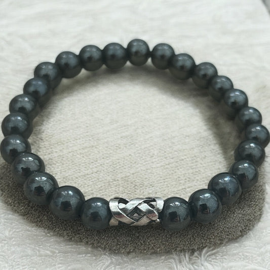 Hematite beaded bracelet