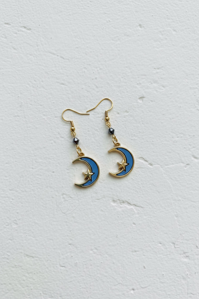 Pearlescent moon earrings
