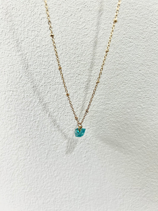 Apatite raw crystal necklace