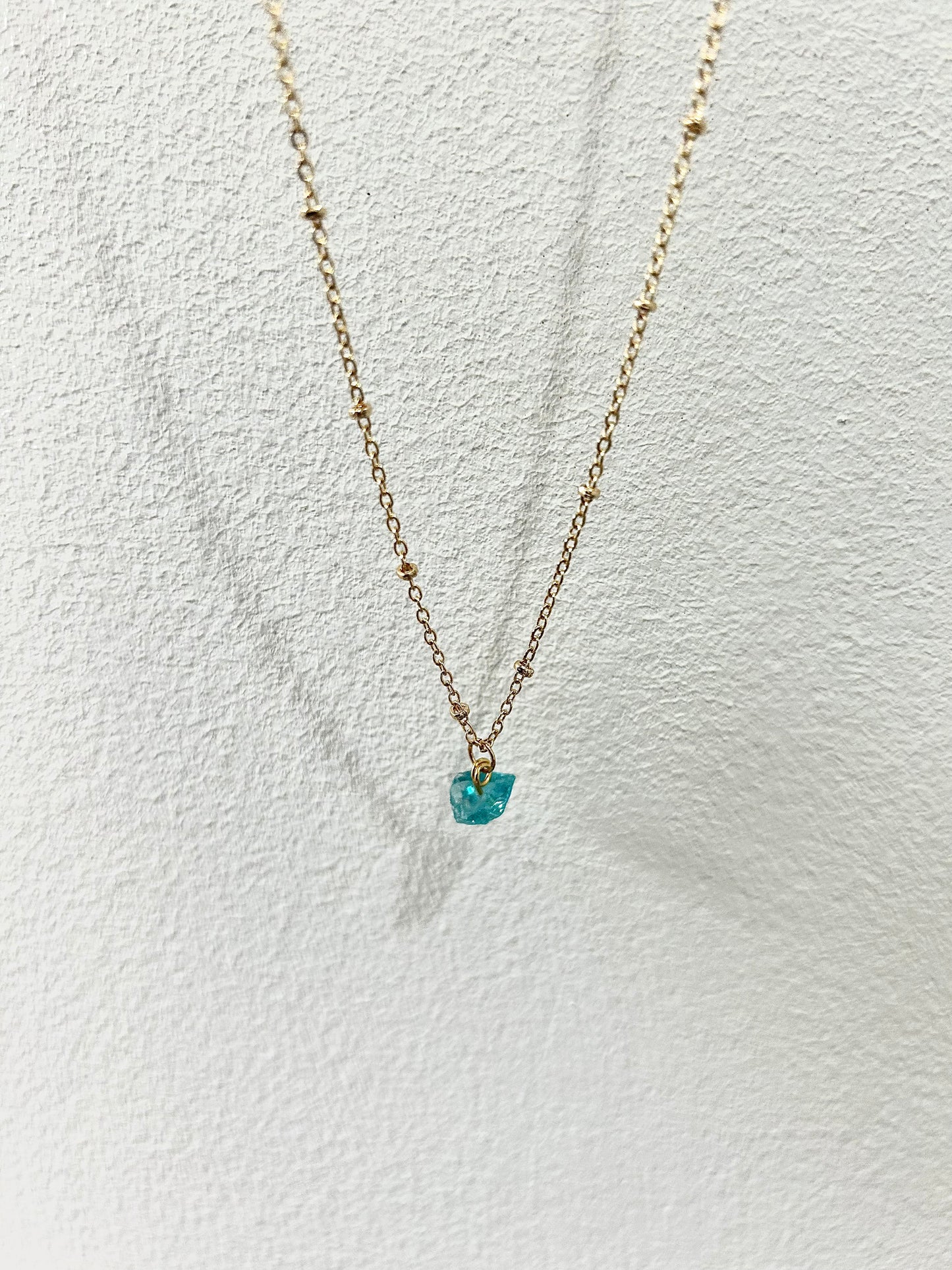 Apatite raw crystal necklace