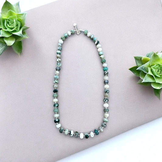Erin gemstone beaded necklace