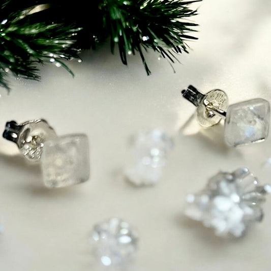 Moonstone 925 silver stud earrings