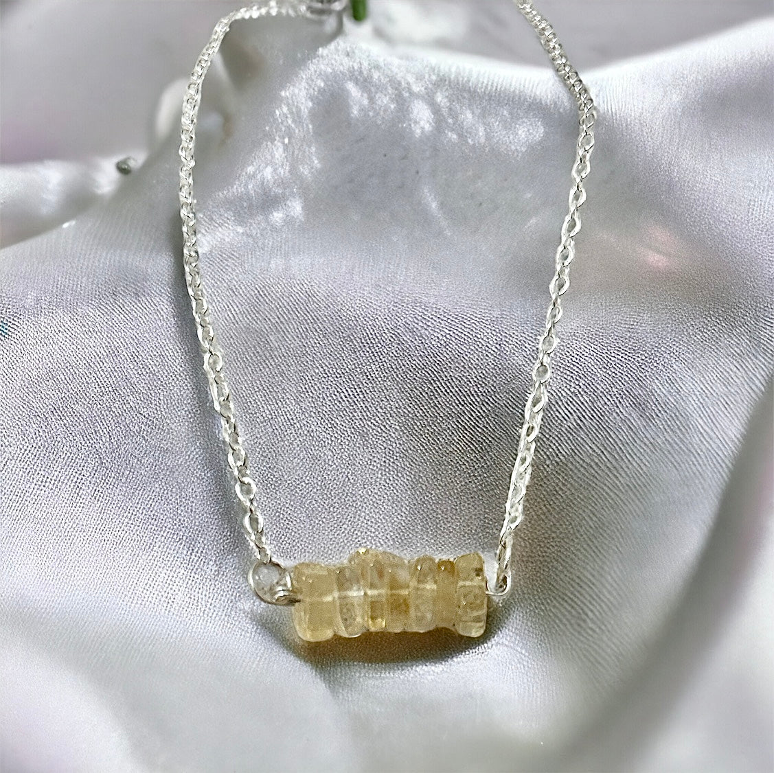 Citrine heishi necklace