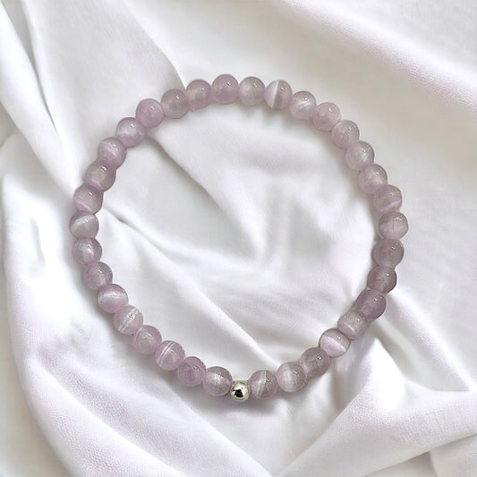 Pastel Lavender selenite bracelet