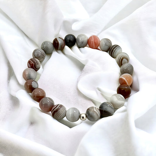 Botswana Agate beaded bracelet