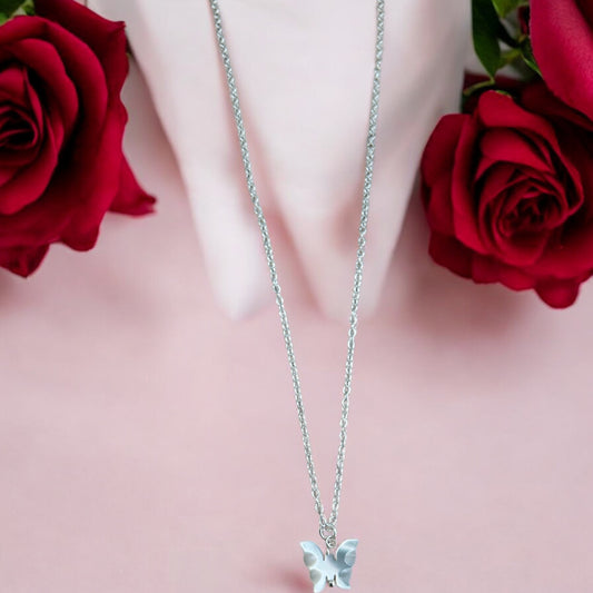 Mother of pearl butterfly necklace