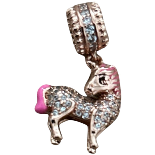 Rose gold 925 unicorn charm