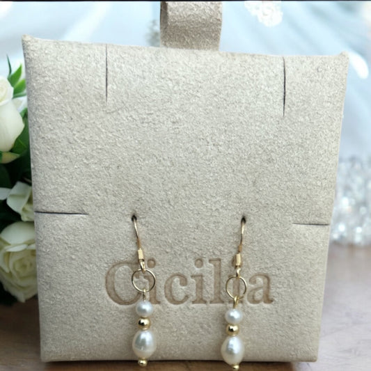 Cassie drop earrings (925 gold)