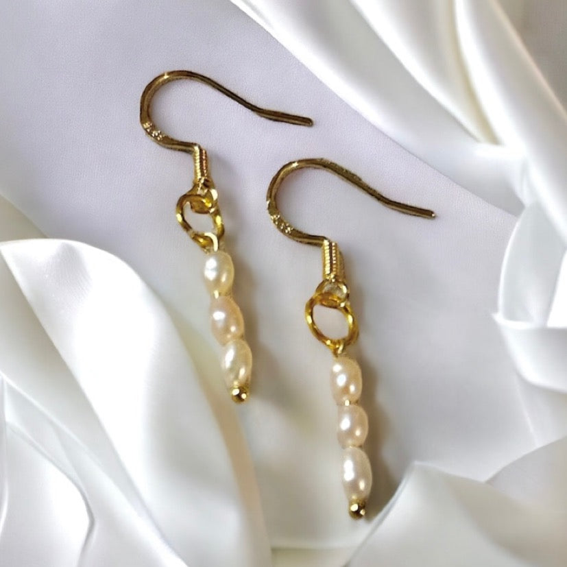 Anastasia 925 gold drop earrings