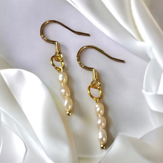 Anastasia 925 gold drop earrings