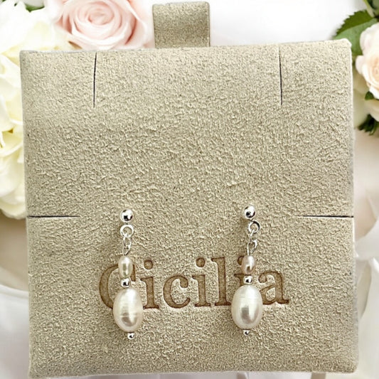 Cassie drop earrings (silver)