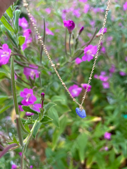 Raw Tanzanite crystal necklace