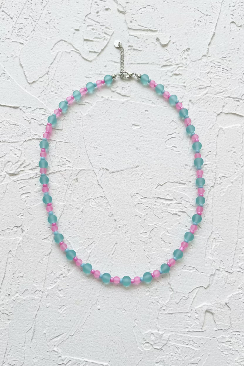 Frosted mix necklace