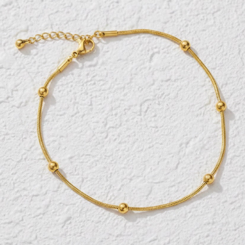 Boho ball anklet