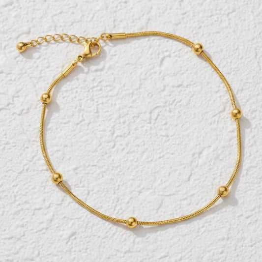 Boho ball anklet