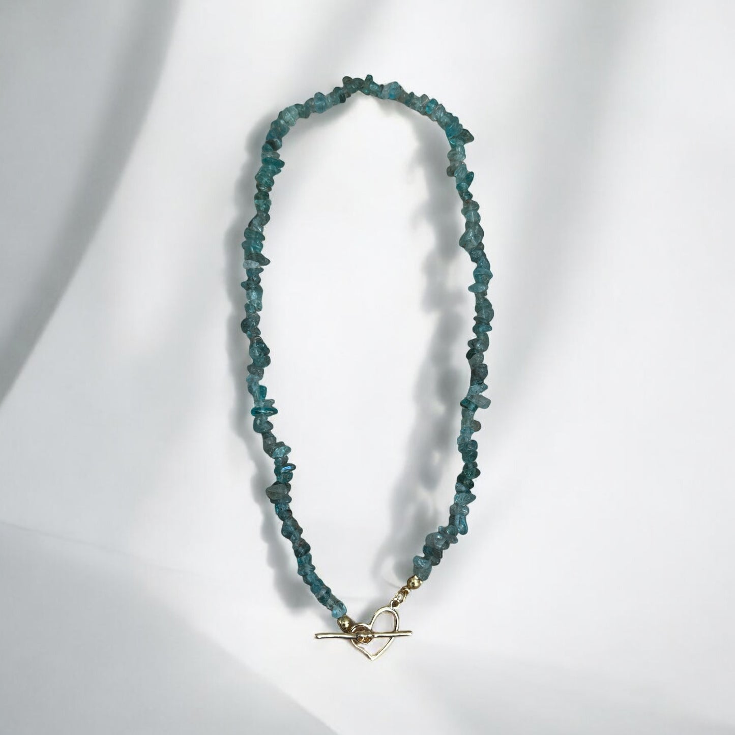 Light apatite crystal chip necklace