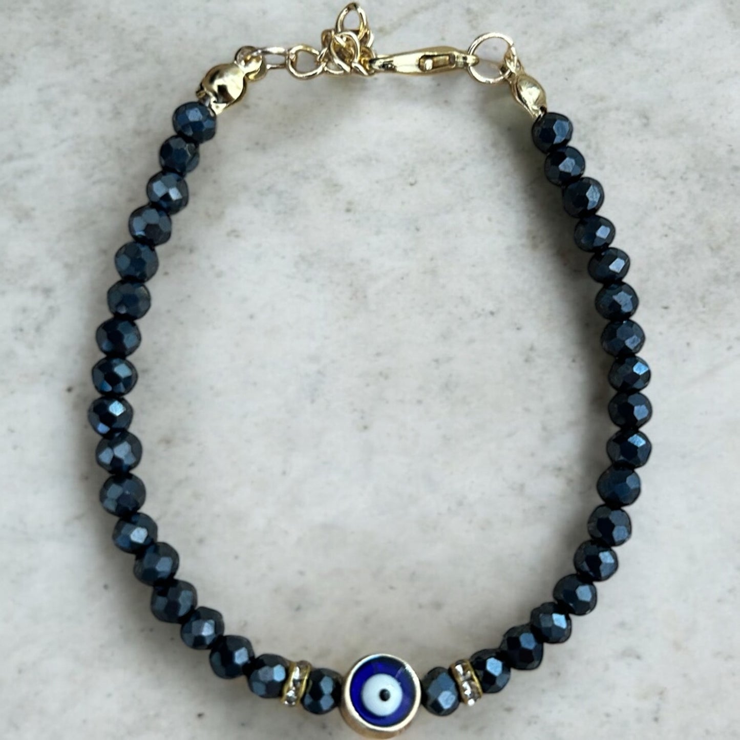 Dark blue evil eye bracelet