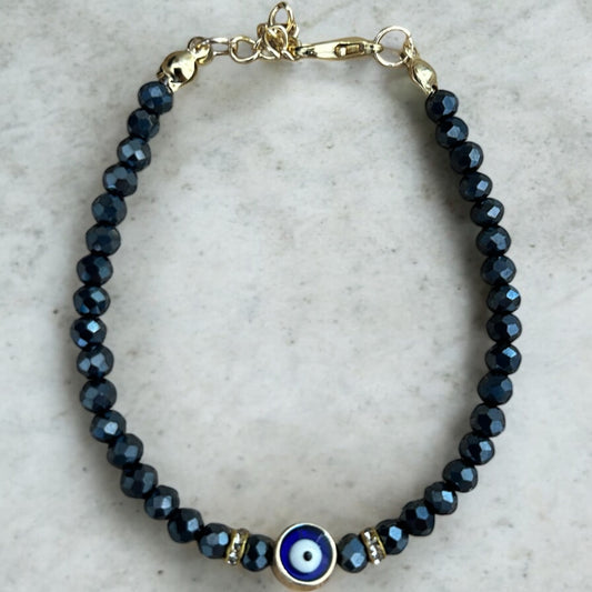 Dark blue evil eye bracelet