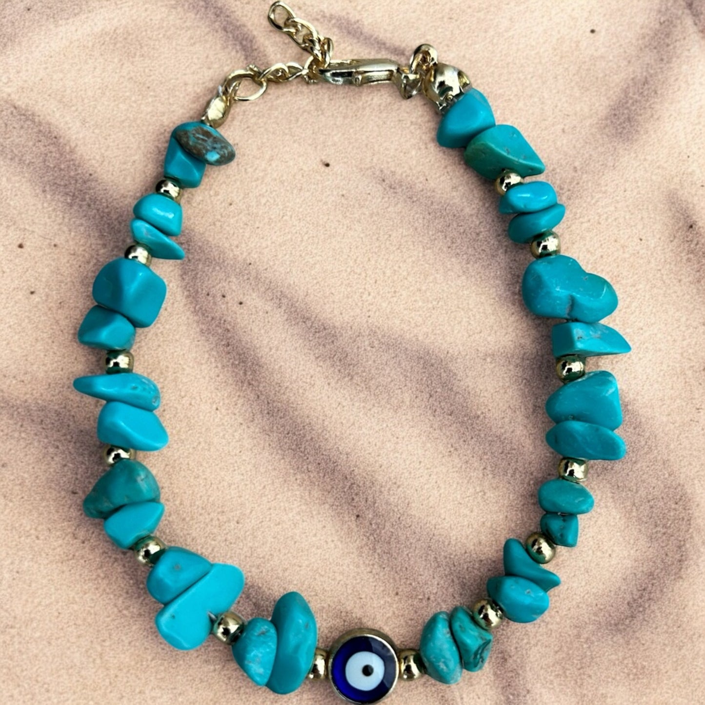 Turquoise evil eye bracelet