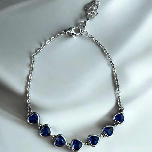 Blue heart bracelet