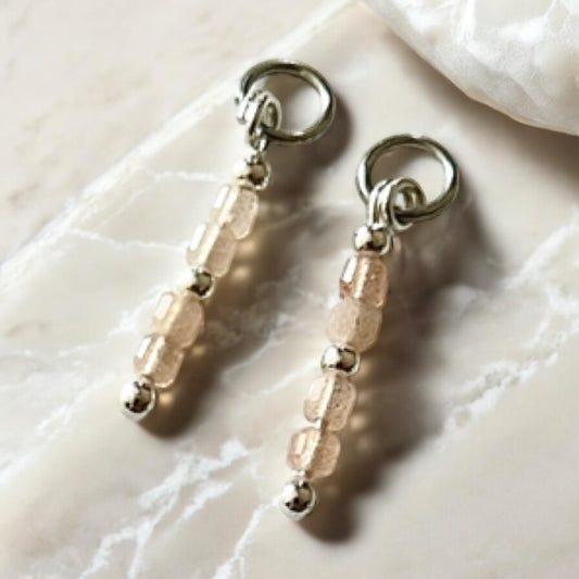 Sunstone charms (silver)