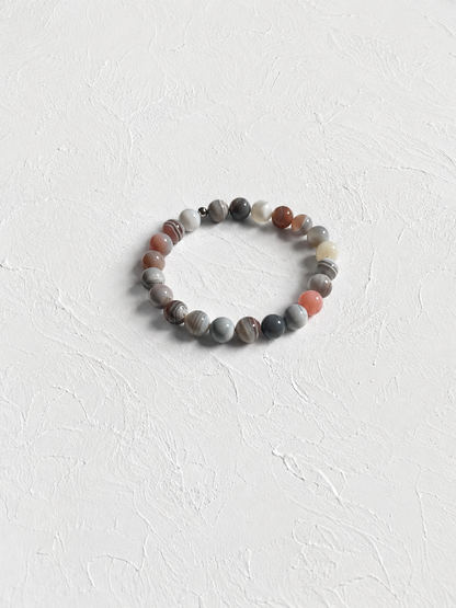 Pink Botswana agate bracelet