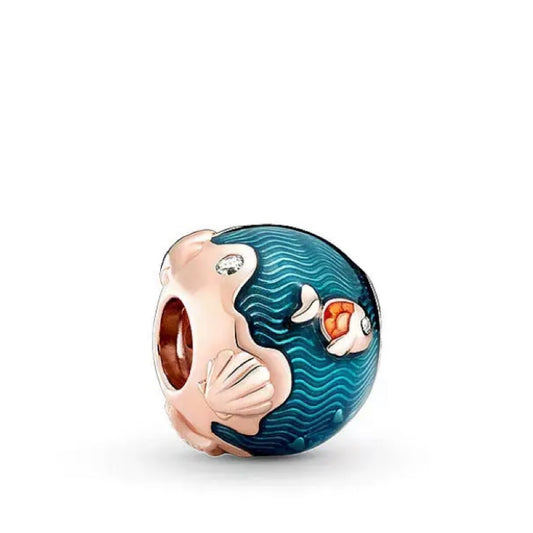Rose gold 925 beach spacer bead