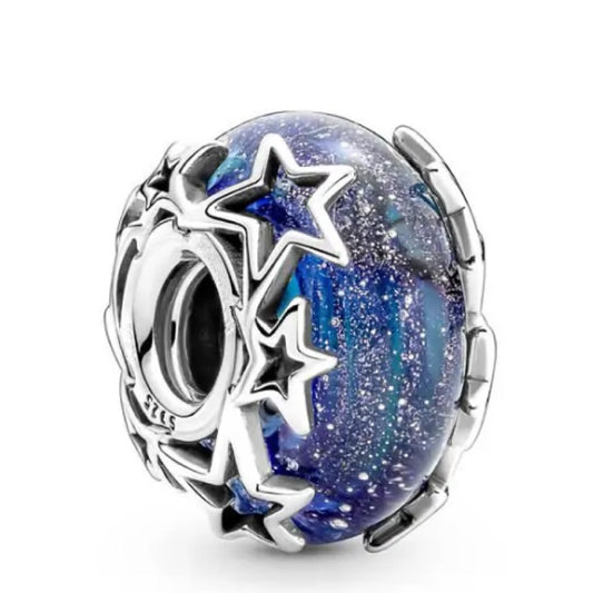 Galaxy & stars 925 spacer bead