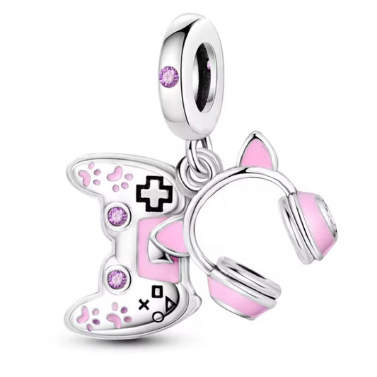 S925 gamer girl charm