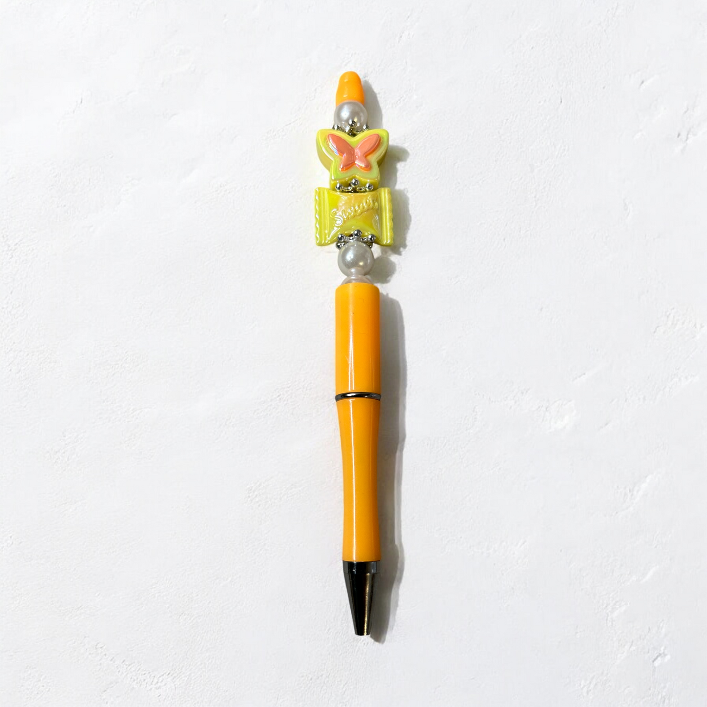 Orange & yellow butterfly pen