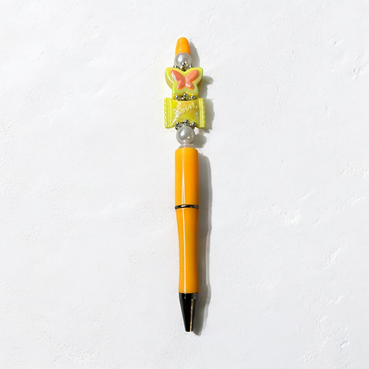 Orange & yellow butterfly pen