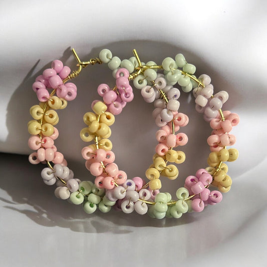 Pastel dream hoops (gold)