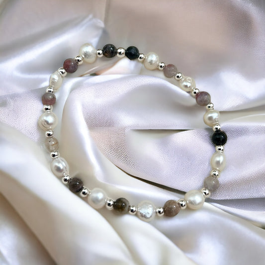 Tourmaline pearl bracelet