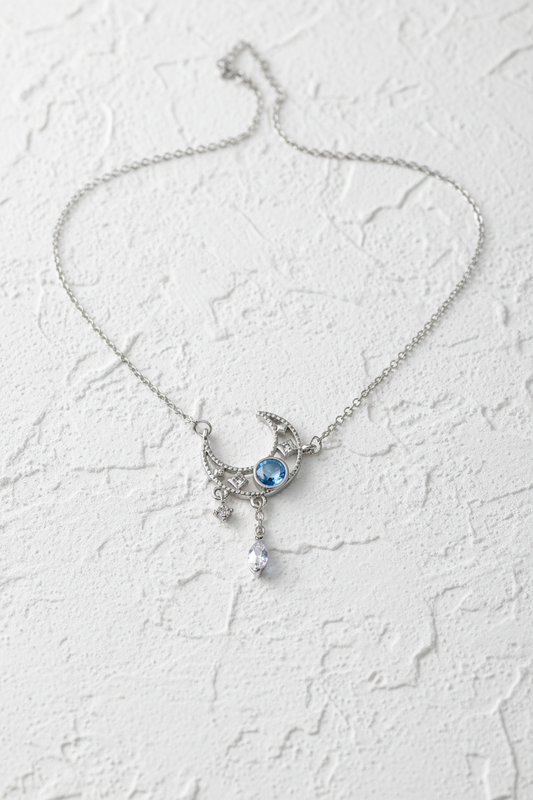 Moon crystal 925 necklace