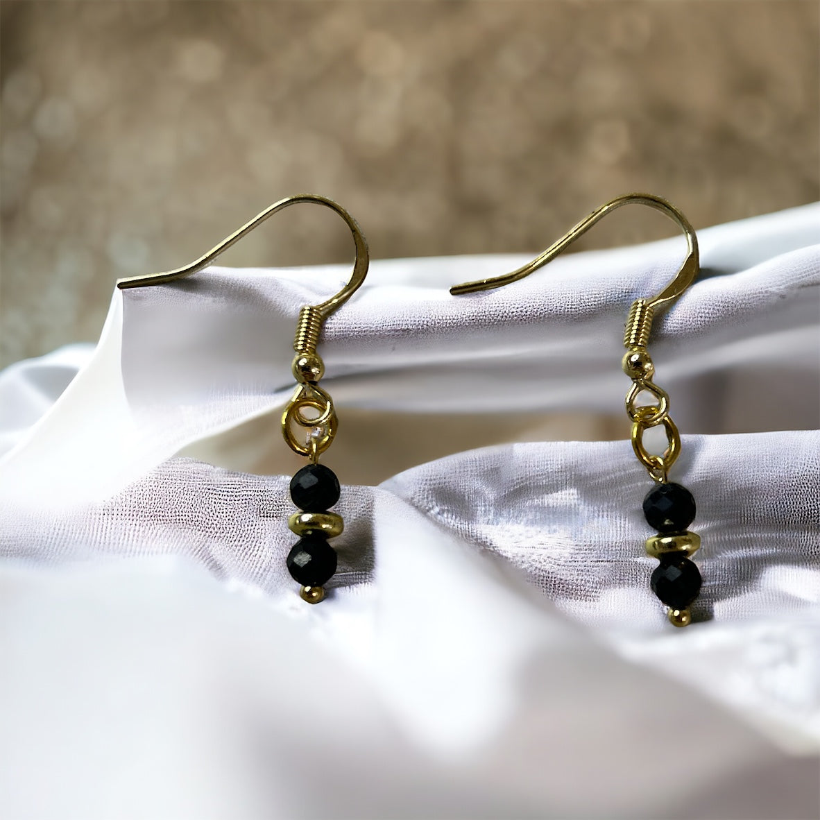 Sapphire dangle drop earrings