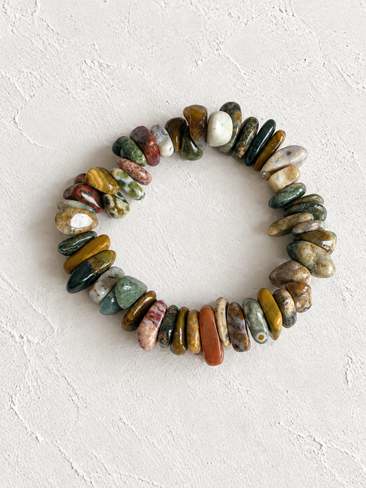 High quality ocean Jasper Crystal chip bracelet