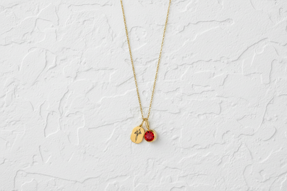 January birth flower & gemstone necklace